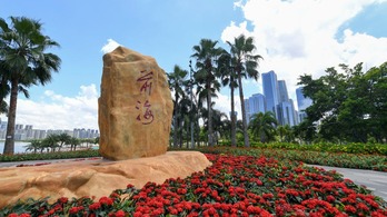 【国际锐评】中国的“关键一招”对世界有多重要？_fororder_在广东省深圳市前海拍摄的前海石（2024年05月12日摄）